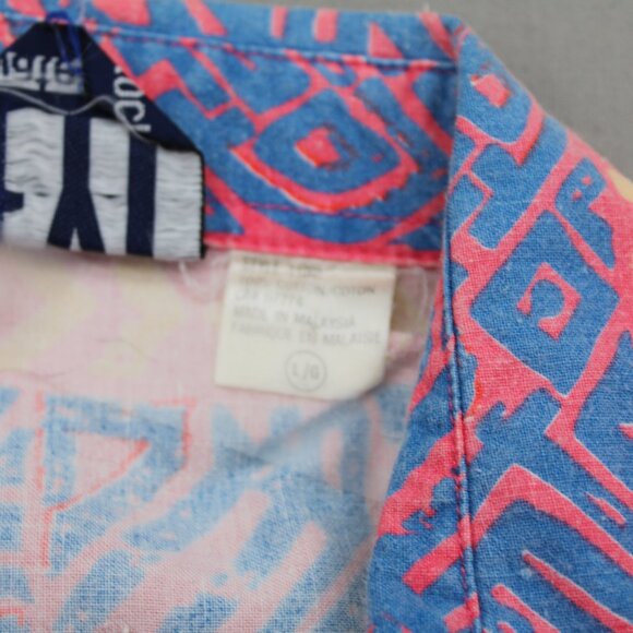 Vintage Button Down shirt - Neon Stripe Tribal Pattern - Men's Extra-Large - Picture 10 of 10